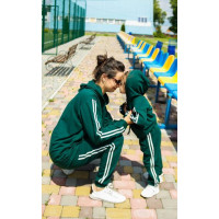 Комплект спортивного одягу Eliza Family look смарагдовий з лампасами (489.01)